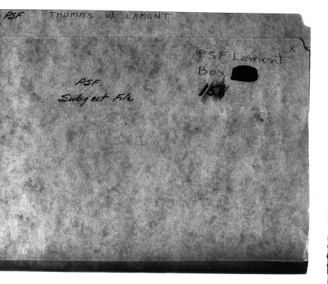 Lamont, Thomas W.