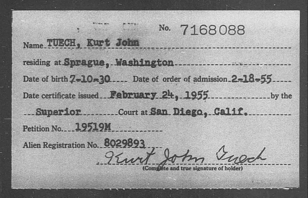 Tuech, Kurt John - 1955