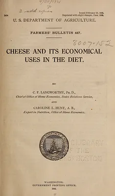 Cheese and its economical uses in the diet