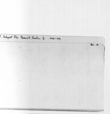 Roosevelt, Franklin D. - General, 1940-1941