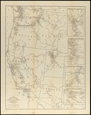 Map eighth division railway mail service
