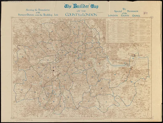 The Builder map of the county of London