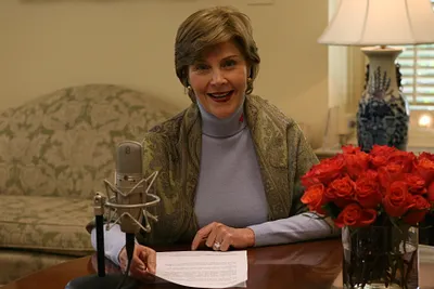 Mrs. Laura Bush Delivers the Weekly Radio Address on American Heart Month from Her Office in the East Wing of the White House