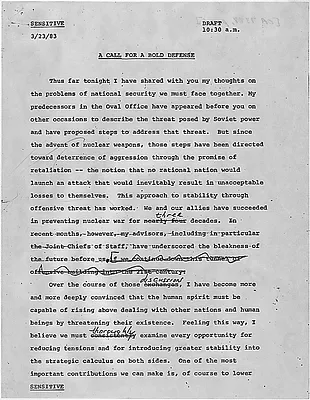 A Call for a Bold Defense (3/23/83 10:30am draft)