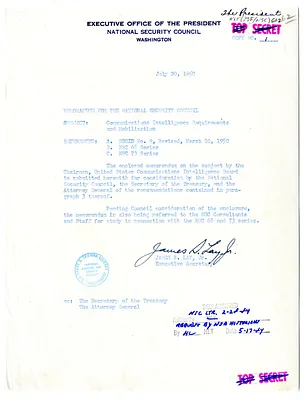 Memorandum from James S. Lay, Jr. to the National Security Council with Attachment