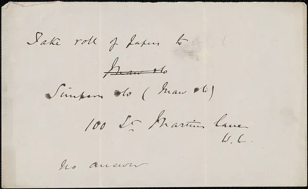 Autograph note