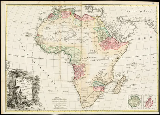 L'Afrique divisée en ses principaux états