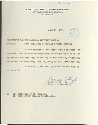 Memorandum from James S. Lay, Jr. to the National Security Council