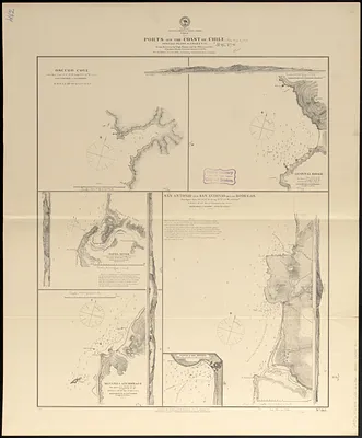 South America, west coast, Chile, ports on the coast of Chile
