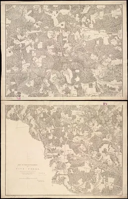 Map of the battlefield of Five-Forks