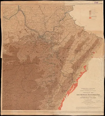 Geological map of south-west Pennsylvania, with special reference to the Pittsburgh coal bed