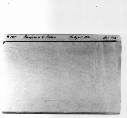 Cohen, Benjamin V.