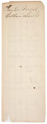 Marriage Certificate of Reuten Bunrel and Ester Seurs of Virginia