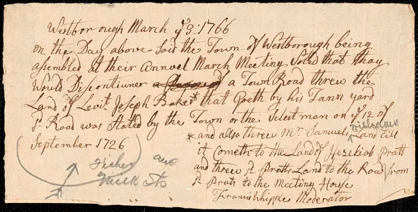 Damages and Agreements for Town Roads and Bridges, 1766-1784