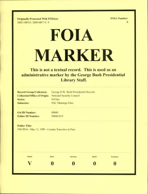 NSC0016 - May 15, 1989 - Counter Narcotics in Peru