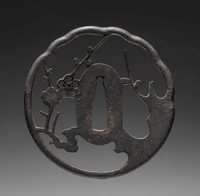 Sword Guard (Tsuba) with Plum