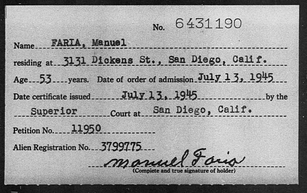 Faria, Manuel - 1945