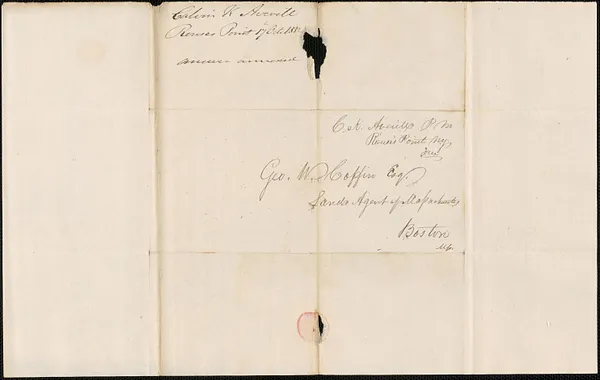 Calvin Averill to George Coffin, 17 October 1832