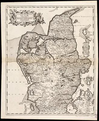 Iutiae tabula in quae sunt dioeceses Alburgensis, Wiburgensis, Ripensis et Arhusiensis quae et sunt divisae in omnia dominia