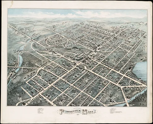 Bird's eye view of Pittsfield, Mass