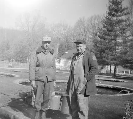 Two Men by Water Tanks, 1959