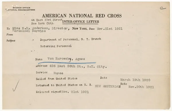 Letter to Miss H. E. Anderson