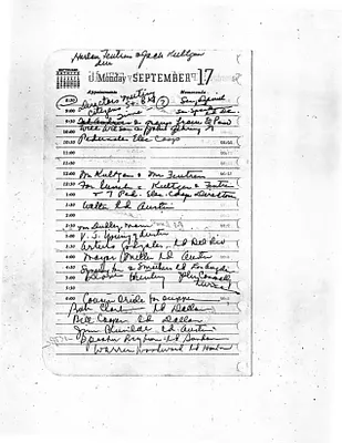 Lyndon Johnson's 1956 Desk Diary I, beginning 9/17/1956