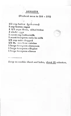 Recipe for Hermits