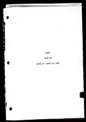 Volume 177, April 10 – April 11, 1939