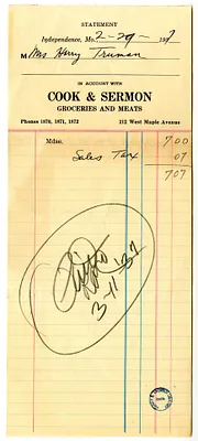 Bill from Cook & Sermon Grocery Company