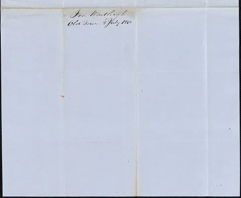 Ira Wadleigh to George Coffin, 8 July 1850