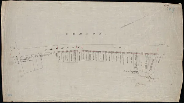 [Plan of Tremont Street, from West to Boylston]