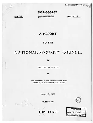 National Security Council Report 121, Report to the National Security Council by the Executive Secretary on the Position of the United States with Respect to Scandinavia and Finland