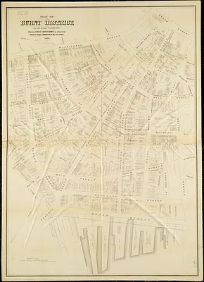 Plan of burnt district by fire of Nov. 9th and 10th, 1872