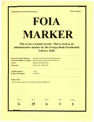 American Association of University Women 6/26/89 [2]