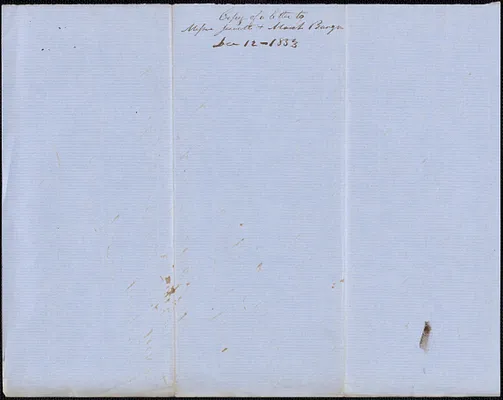 Copy of a letter from Samuel Warner to Jewett and March, 12 December 1853