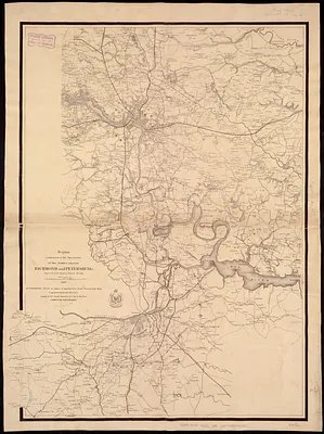 Region embraced in the operations of the armies against Richmond and Petersburg
