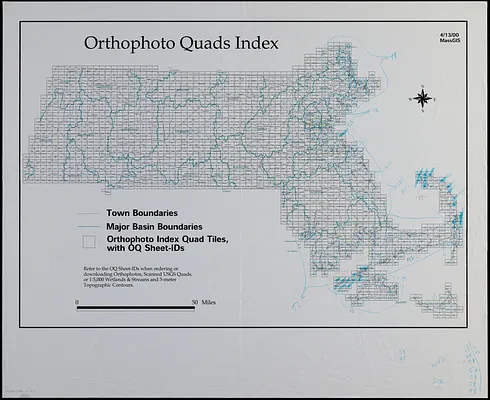 Orthophoto quads index