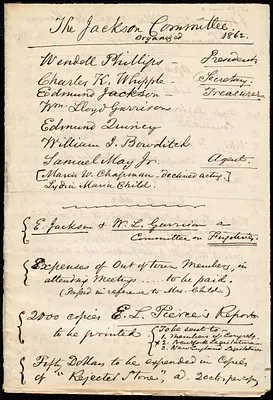 Report by Samuel May, 1862?:" The Jackson committee."