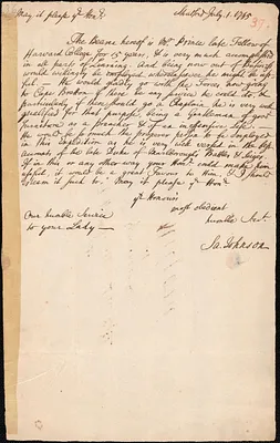 Letter from Samuel Johnson, Stratford, to Governor Jonathan Law, Milford, 1745 July 1