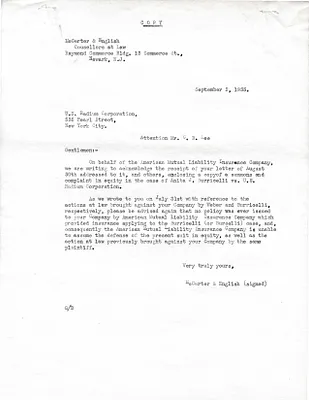 Letters Sent to C.B. Lee, September 5, 1935