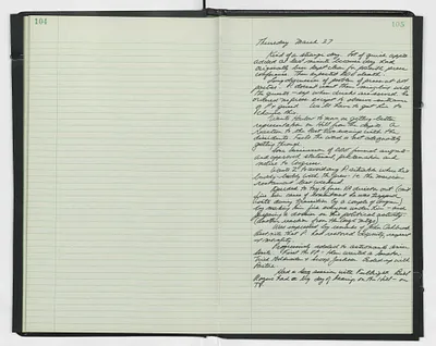 Handwritten journal entry for March 27, 1969