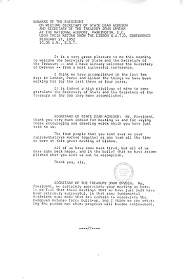 Remarks of President Harry S. Truman