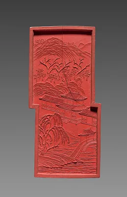 Ink Stick from an Imperially Commissioned Set of Ink Stick with Images and Poems of Famous West Lake Sites
