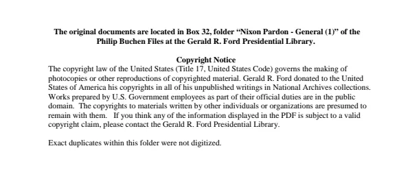 Nixon Pardon - General (1)