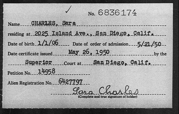 Charles, Sara - 1950