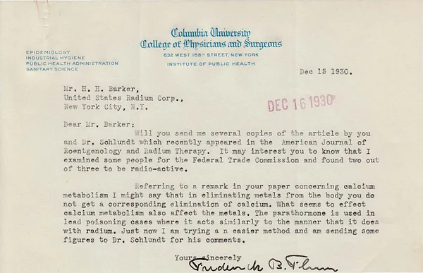 Letters Received to H.H. Barker, December 15, 1930