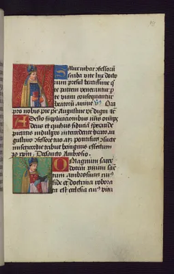 Saint Augustine with Saint Ambrose Below