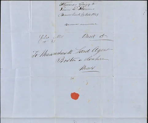 Thomas Grigg and Lewis E. Stearns to George Coffin, 29 October 1849