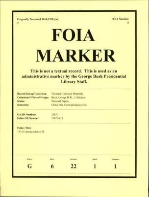 1974 Correspondence M
